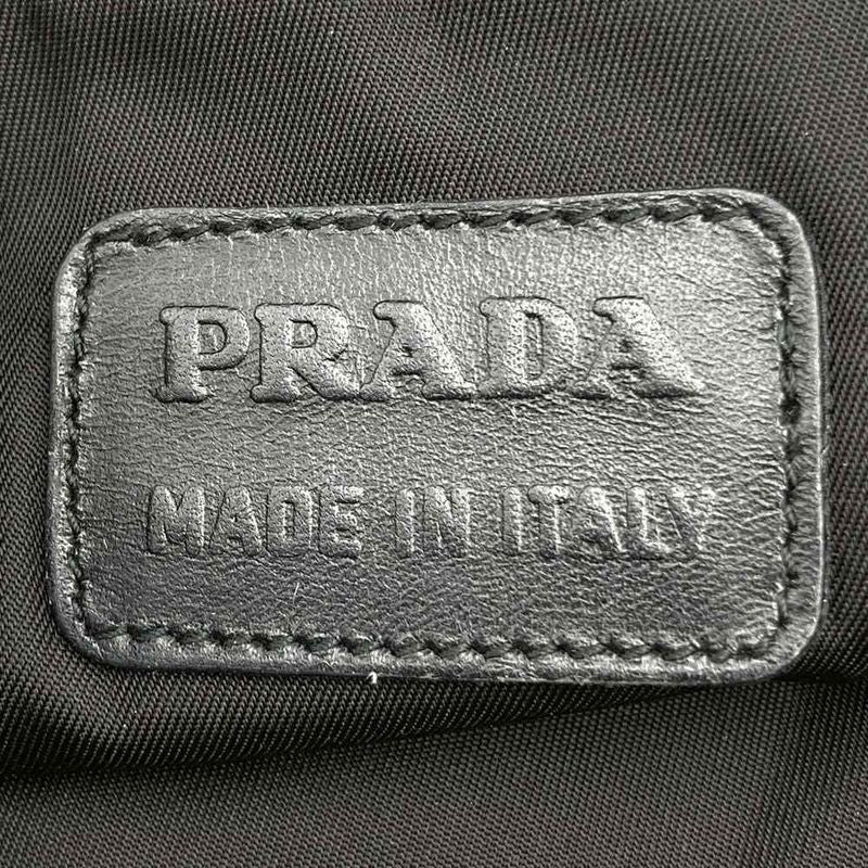 Prada Pouch Clutch Bag Small Bag Gray Wool Triangle Logo Fashion Women Men