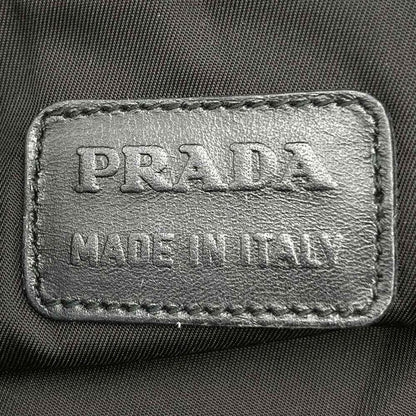 Prada Pouch Clutch Bag Small Bag Gray Wool Triangle Logo Fashion Women Men