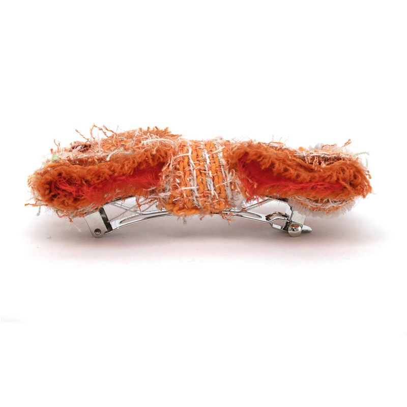 Chanel Valletta Tweed Orange A72446 Hair Ornament Hair Clip Accessories