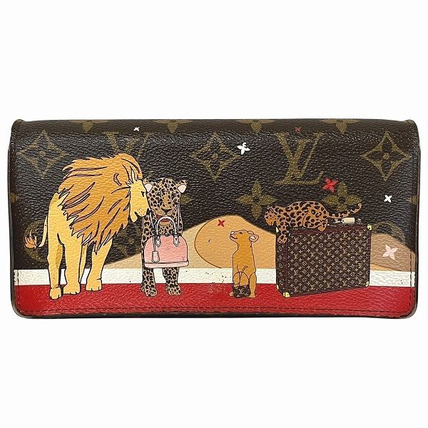 Louis Vuitton Monogram Portefeuille Sarah Animal Print M63424 Long Wallet