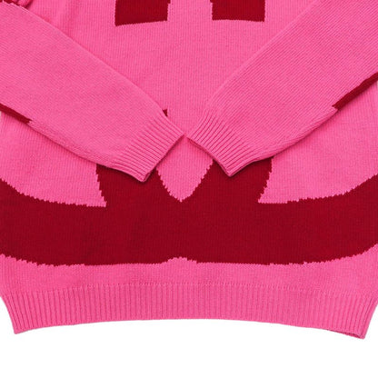 Gucci Long Sleeve Knit S Size Pink 563519 Seater 100% Wool Long Sleeve