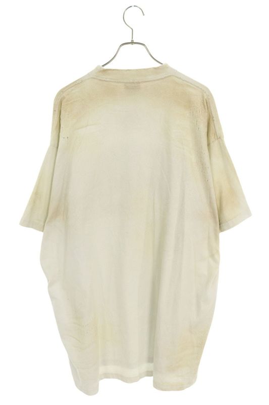 Balenciaga 23SS 739028 Tovn2 Crushed Dust Finish Wappen T-shirt Men's 4