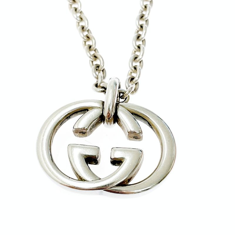 Gucci Silver Interlocking Necklace 26.5g 925 Engraved 331787 Necklace