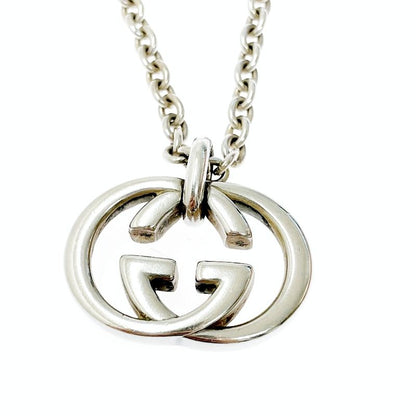 Gucci Silver Interlocking Necklace 26.5g 925 Engraved 331787 Necklace