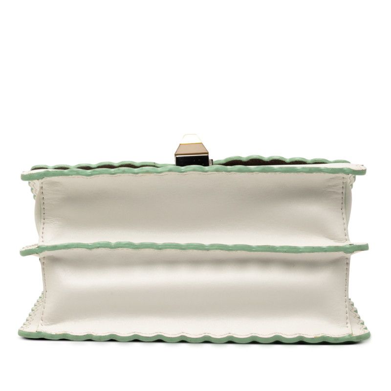 Fendi Mini Canai Handbag Shoulder Bag 2WAY 8m0381 White Leather Women's Fendi