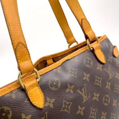 Louis Vuitton Batignolles Orizontal Monogram Leather × PVC Brown Shoulder Bag
