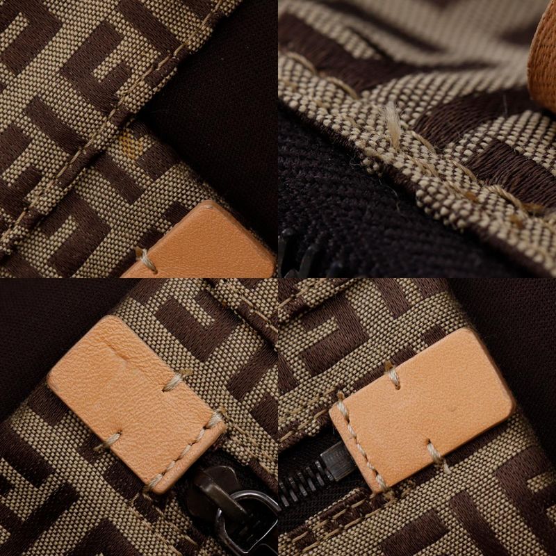 Fendi Zucchino 8bh022 Canvas Brown Women's Tote Bag