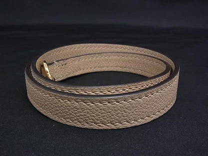 Louis Vuitton Leather Shoulder Strap For Bag Shoulder Belt Beige Fs2496
