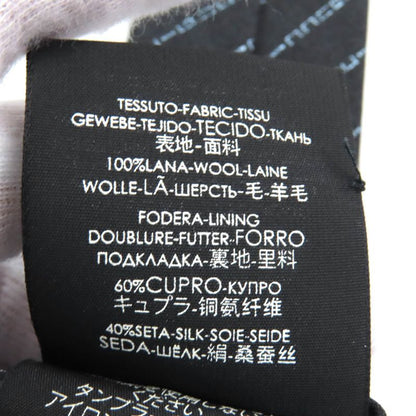 Gucci 100% Wool Regimental Logo Stripe Tie With 7cm (2.76in) Dark Gray Tips