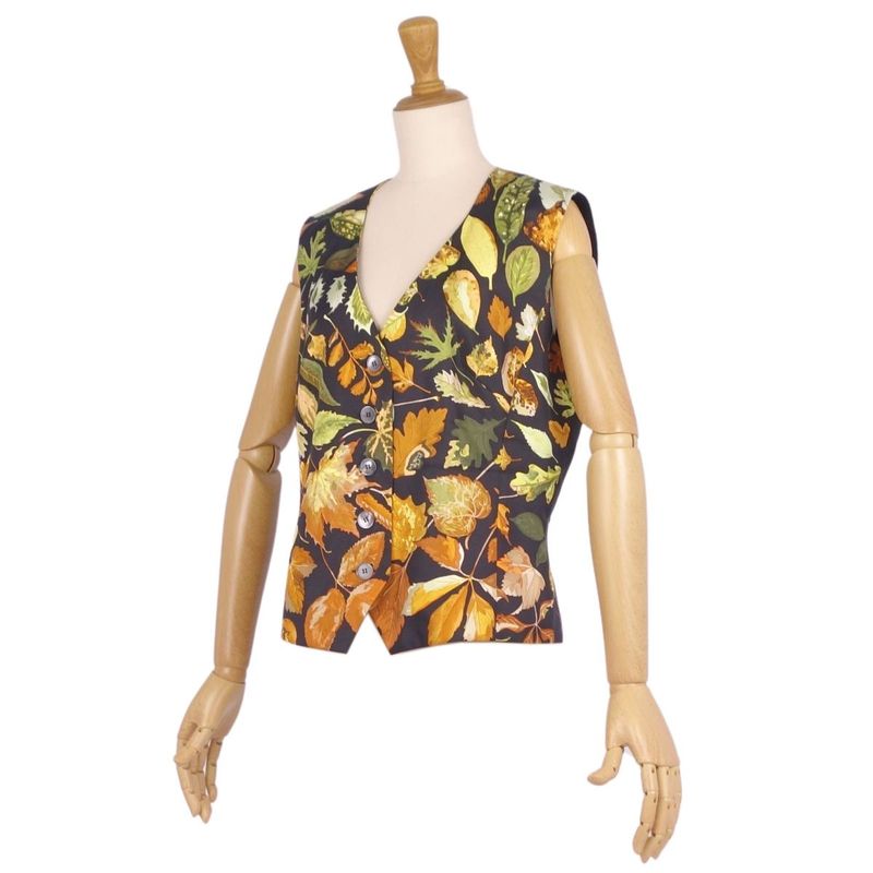 Hermes Vest Margiela Period Gilet All-over Silk Top