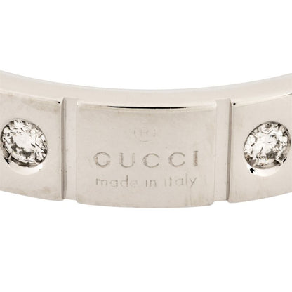 Gucci Icon Heart Ring With Diamonds 18K White Gold 50g Ladies