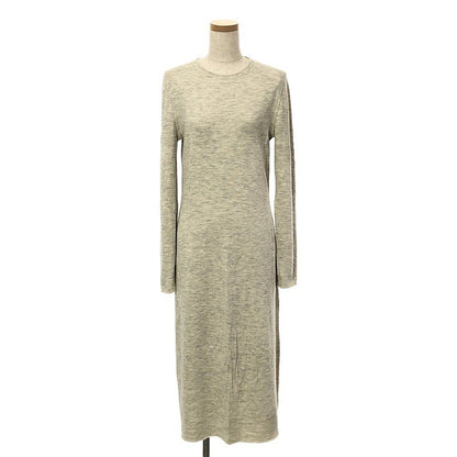 Celine - Cashmere Silk Grafted Knit Dress - M - Heather Grey - Women's