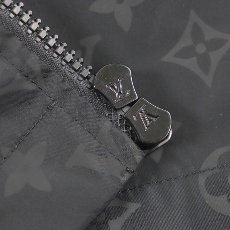  Louis Vuitton 22AW Hnk48w Mid-length Monogram Windbreaker Hoodie Black 50