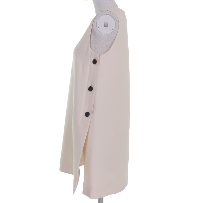 Christian DIOR 341b32a1166 Wool Silk Worn In Fall Collection Logo Button Dress