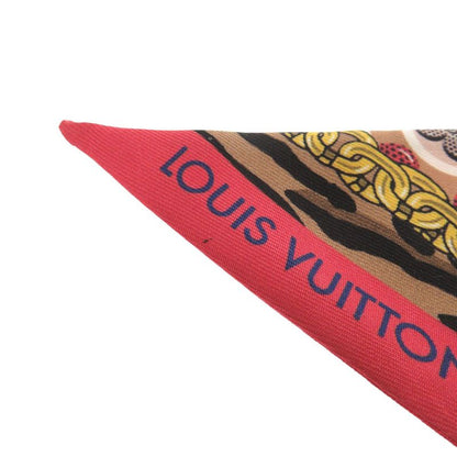 Louis Vuitton Bandeau BB Bubble Gram M76109 Silk Red Multicolor Scarf LV 1417