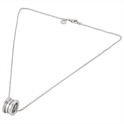 Bulgari Bvlgari Bee Zero One Pendant Necklace 18K White Gold 119g White Togo