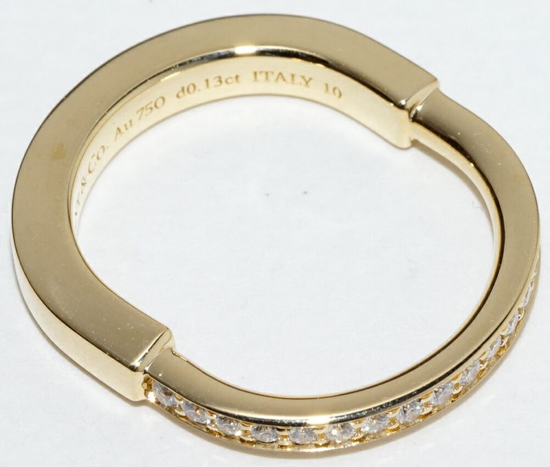 Tiffany & Co Ring 18K Yellow Gold Diamond 013ct Rock Ring