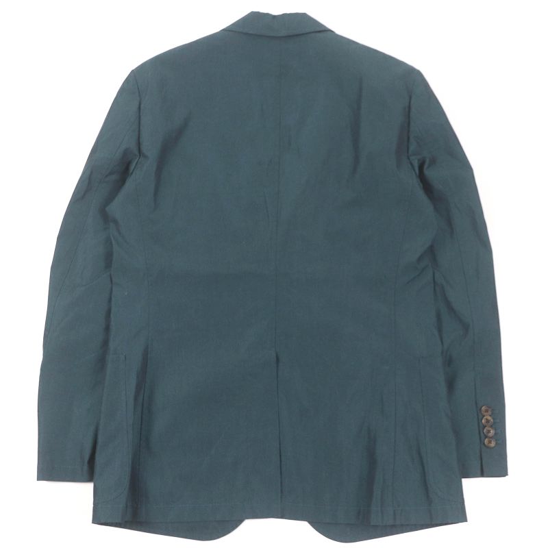 Hermes Cotton Single Ancon Jacket Tailored Jacket Bleather Green 48 Made In