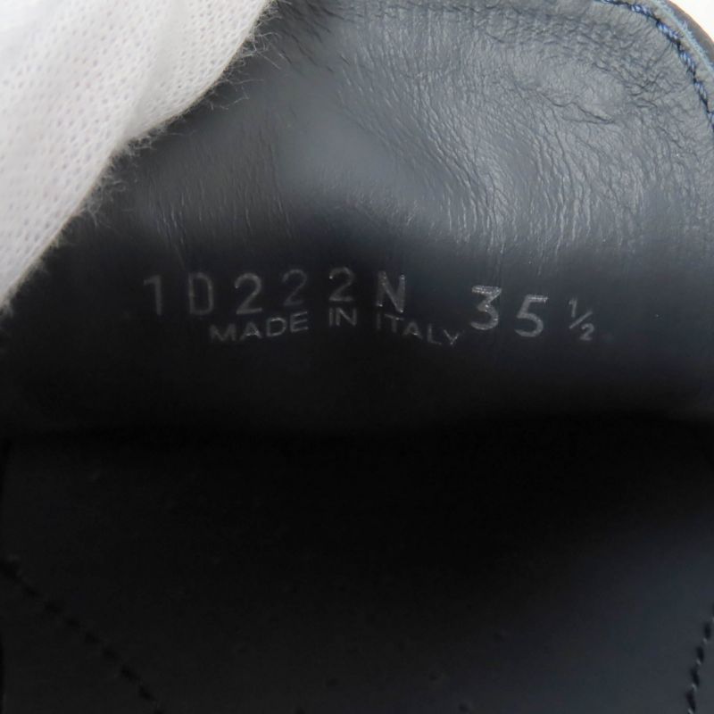 Prada 1d222n Triangle Logo Suede Leather Loafers Navy 35.5 With Box And Storage