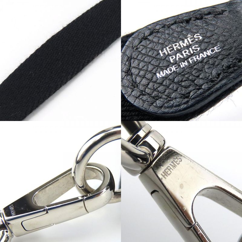 Hermes Shoulder Bag Evelyn TPM Vaux Epson Black Silver Hardware 16 X Engraved