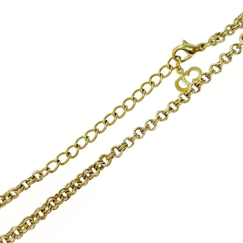 Christian Dior GP Rhinestone CD Logo Necklace Women 372433 Necklace