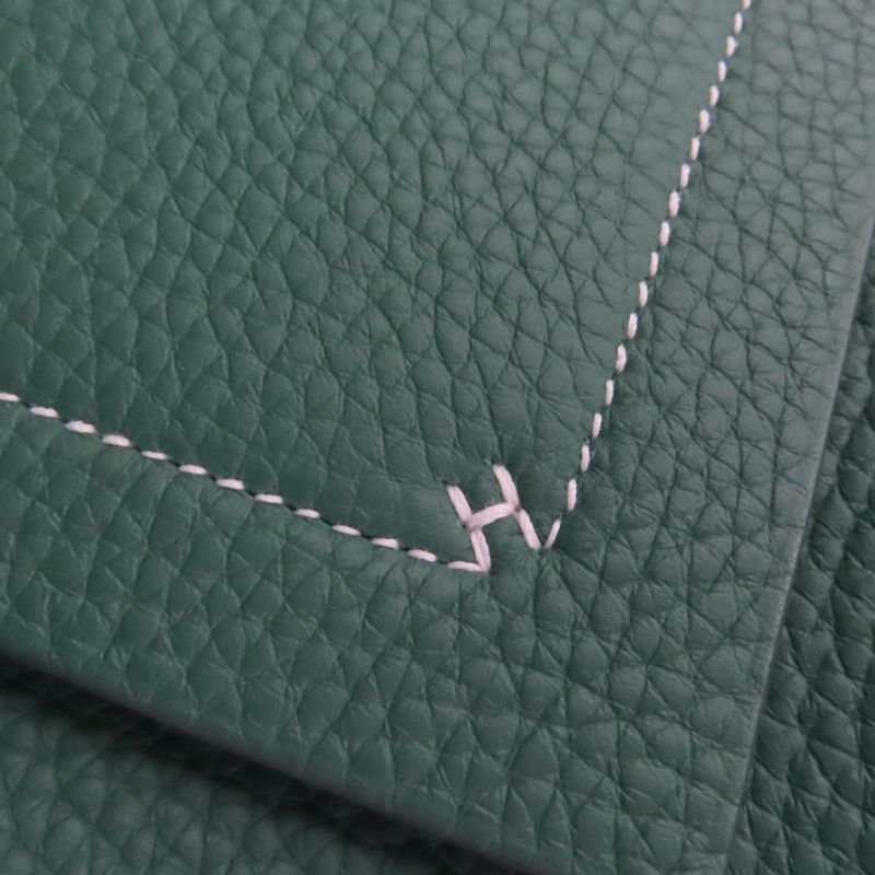 Hermes Cabas Serie 31 Taurillon Clemence Vert Moyen Tote Bag W Engraved Storage