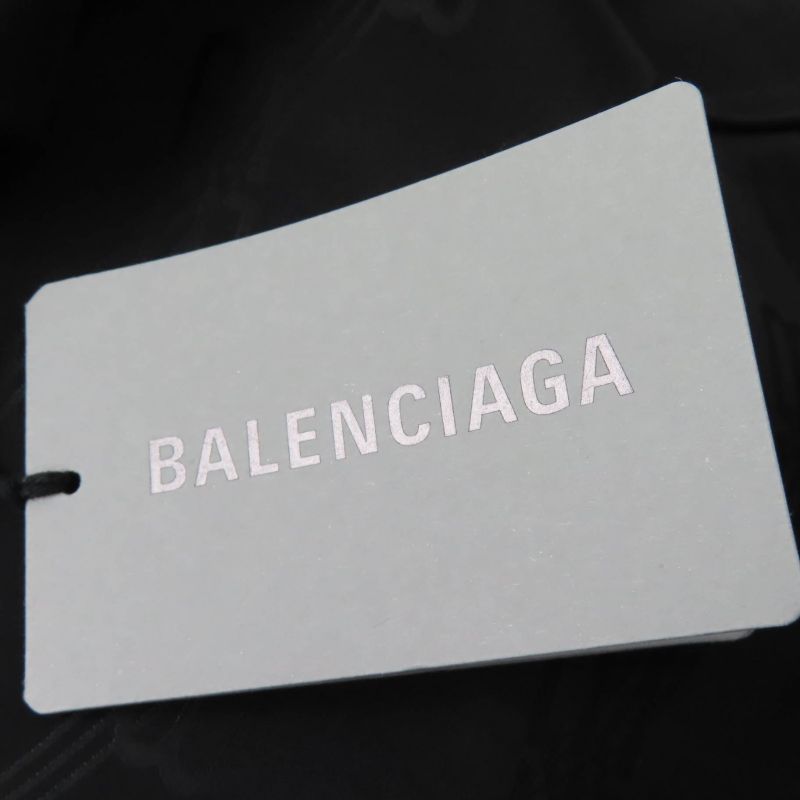 Balenciaga 23SS 746254 BB Logo Design Sleeveless Dress Black 36 Made In France