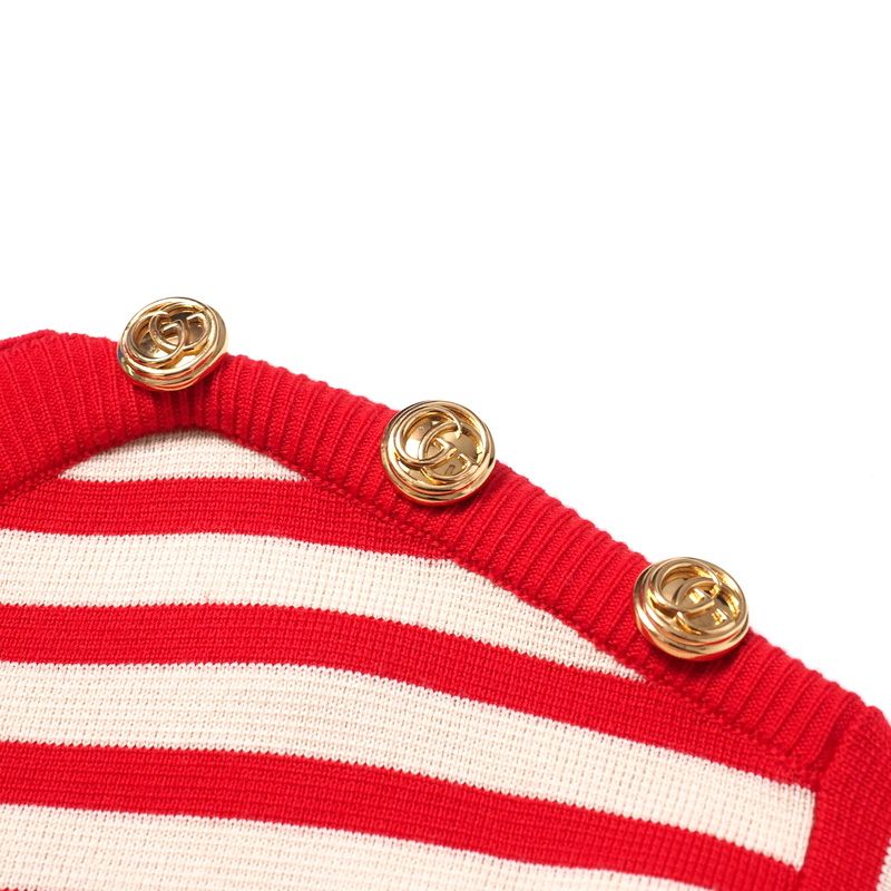 Gucci Sweater Size M Knit Pullover GG Logo Striped Alessandro