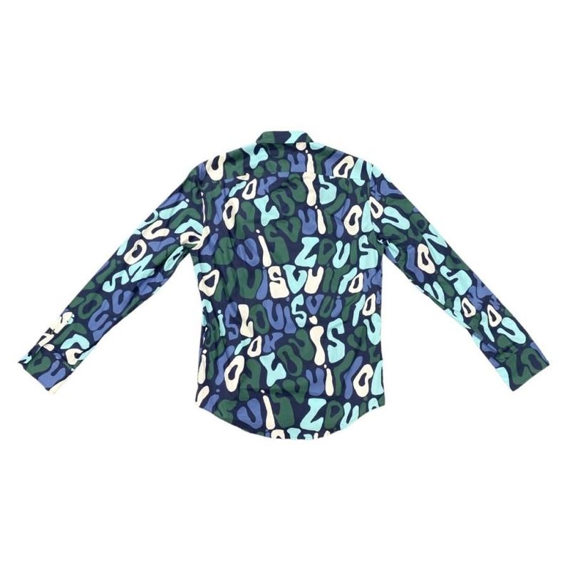 Louis Vuitton Long Sleeve Shirt Graphic Logo All Over Rm231q Tb0 Hos54w XS Size