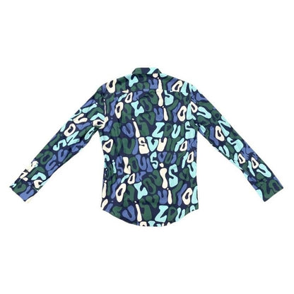 Louis Vuitton Long Sleeve Shirt Graphic Logo All Over Rm231q Tb0 Hos54w XS Size