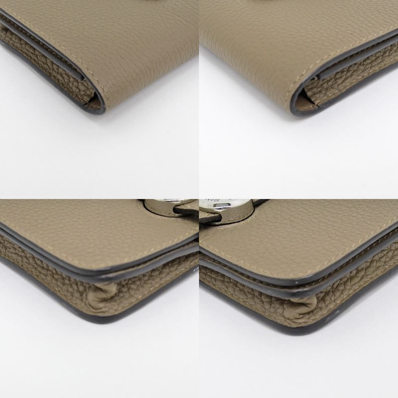 Hermes Dogon Cade Case Brown Silver Hardware Togo U Engraved Leather