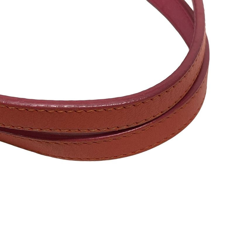 Dior/christian Dior Addict Tote Bag Pink And Orange Leather