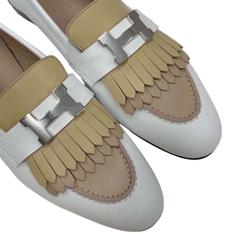 Unused Hermes Royale Loafers Leather Shoes Moccasins Flat Shoes Hhardware