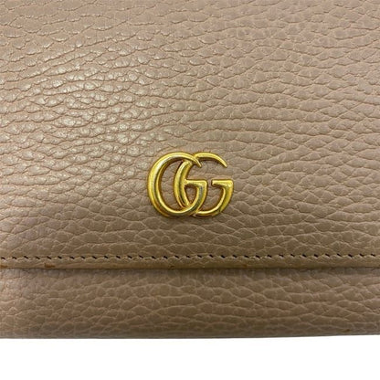 Gucci Bifold Long Wallet Pink Beige Marmont 456116 Wallet