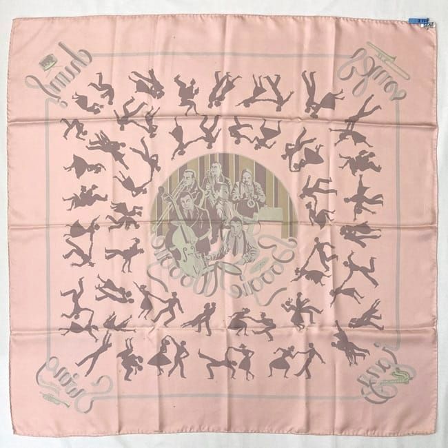 Hermes Scarf Carr 90 Ec21137 Pink Gray