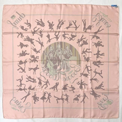 Hermes Scarf Carr 90 Ec21137 Pink Gray