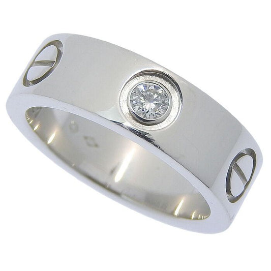 Cartier Love 1P Diamond Ring Pt950 Platinum Diamond #49 Equivalent To Size 9