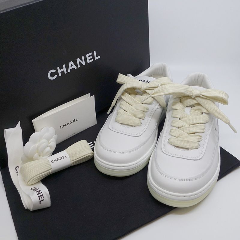 Chanel Coco Mark Sneakers - Gg39978 24P Size 37 Approx 23.5cm (9.25in)