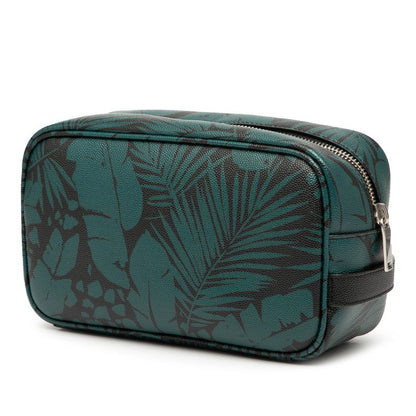 Saint Laurent Botanical Motif 650125 Black Green Leather Women's Saint Laurent