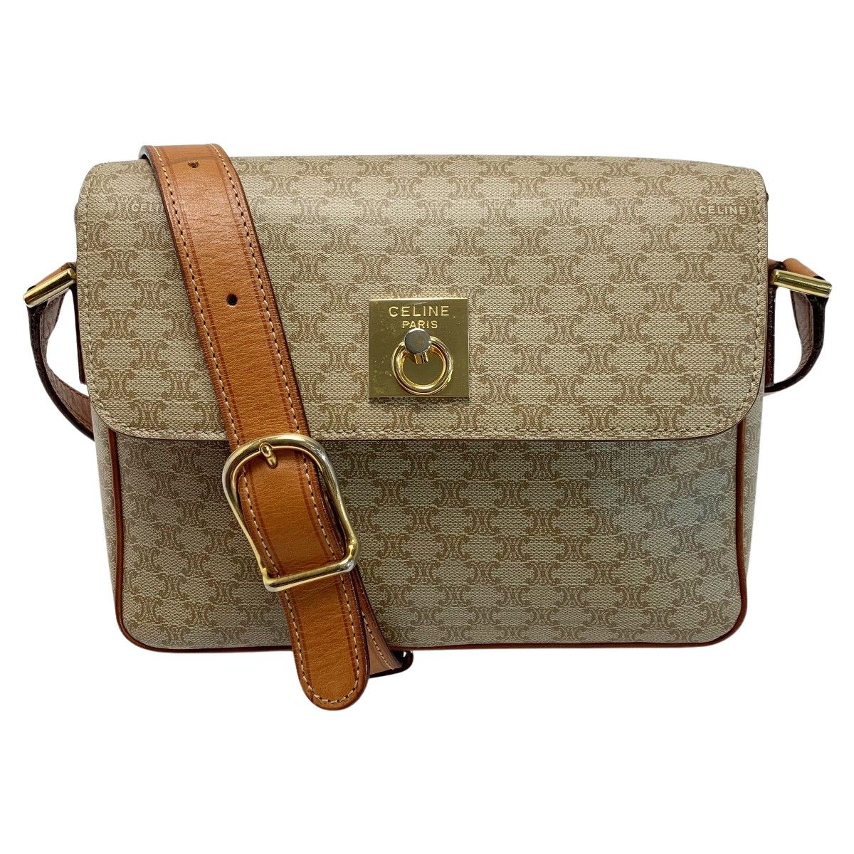 Celine Beige X Brown Shoulder Bag