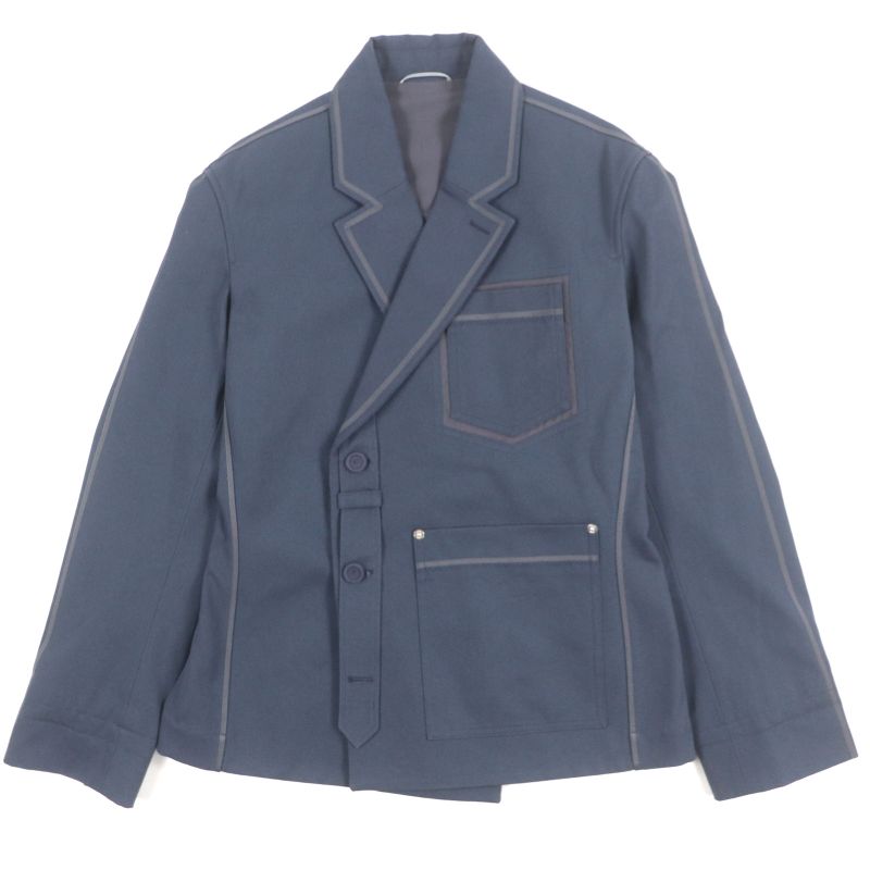 DIOR Homme 24SS 383c276a5641 Gardner's Silk Double Jacket Tailored Jacket Navy