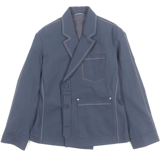 DIOR Homme 24SS 383c276a5641 Gardner's Silk Double Jacket Tailored Jacket Navy