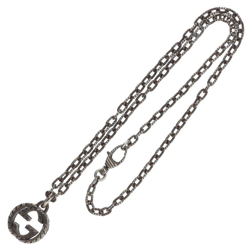 Gucci Interlocking G Silver Necklace Men's