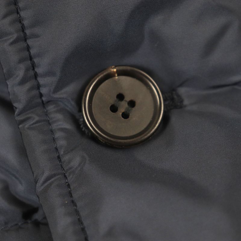 Prada 20AW Sgh047 Triangle Logo Triangle Plate Hooded Double Zip Up Down Coat