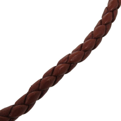 Hermes Leather 925 Silver Hardware Brown Bracelet 1126 Hermes