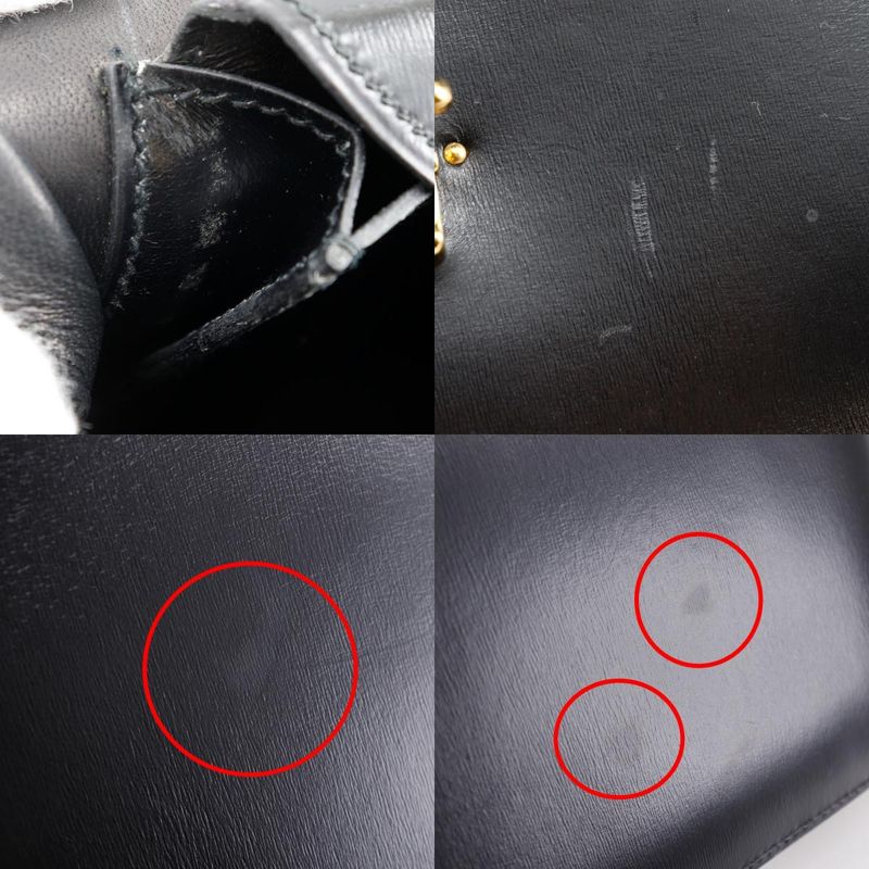 Hermes Vasco Vintage Box Calf Black 0M Ladies Handbag