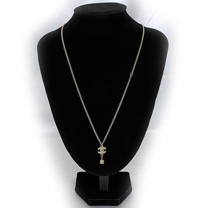 Chanel CC Long Necklace Gold Coco Mark GP A12