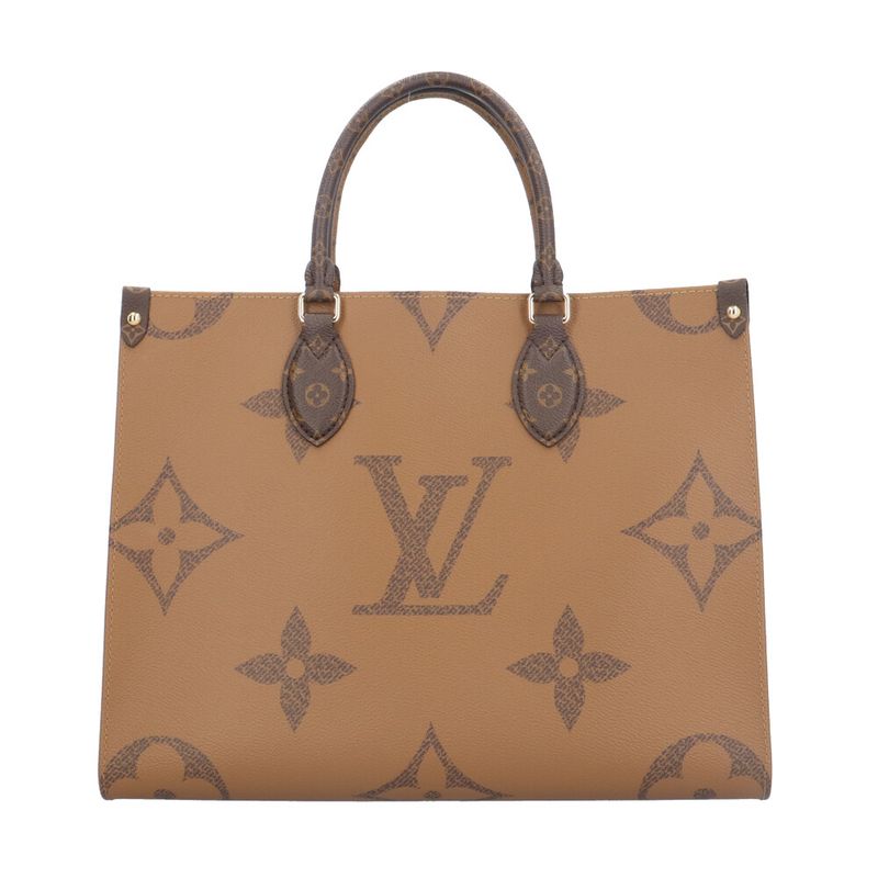Louis Vuitton On The Go MM Monogram Giant Tote Bag Monogram Canvas M45321 Brown