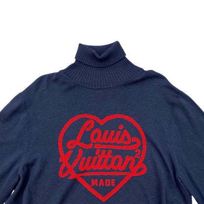 Louis Vuitton X Nigo Sweater Intarsia Heart Logo Turtleneck Knit Rm221m Zll