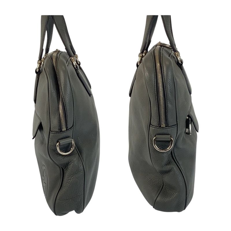Gucci Soho Grey Silver Hardware Leather 322057 Business Bag Shoulder Bag